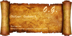 Oster Gobert névjegykártya